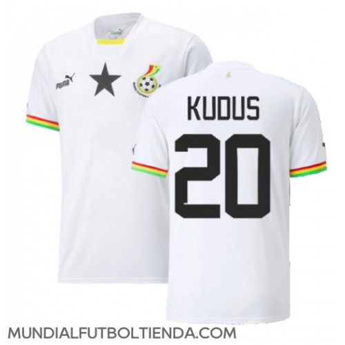 Camiseta Ghana Mohammed Kudus #20 Primera Equipación Replica Mundial 2022 mangas cortas